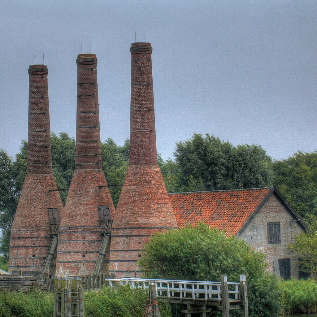 Photo of kiln chimneys