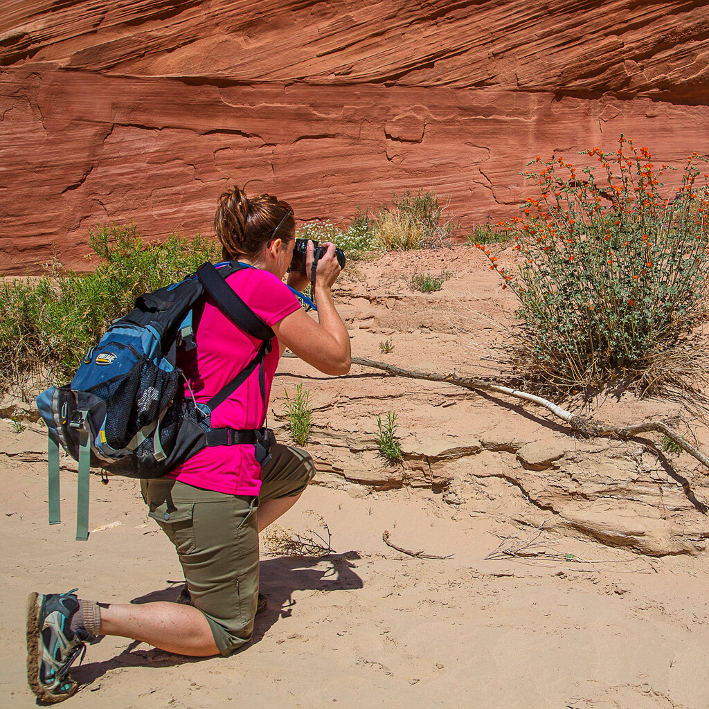 Photo of a woman kneeling