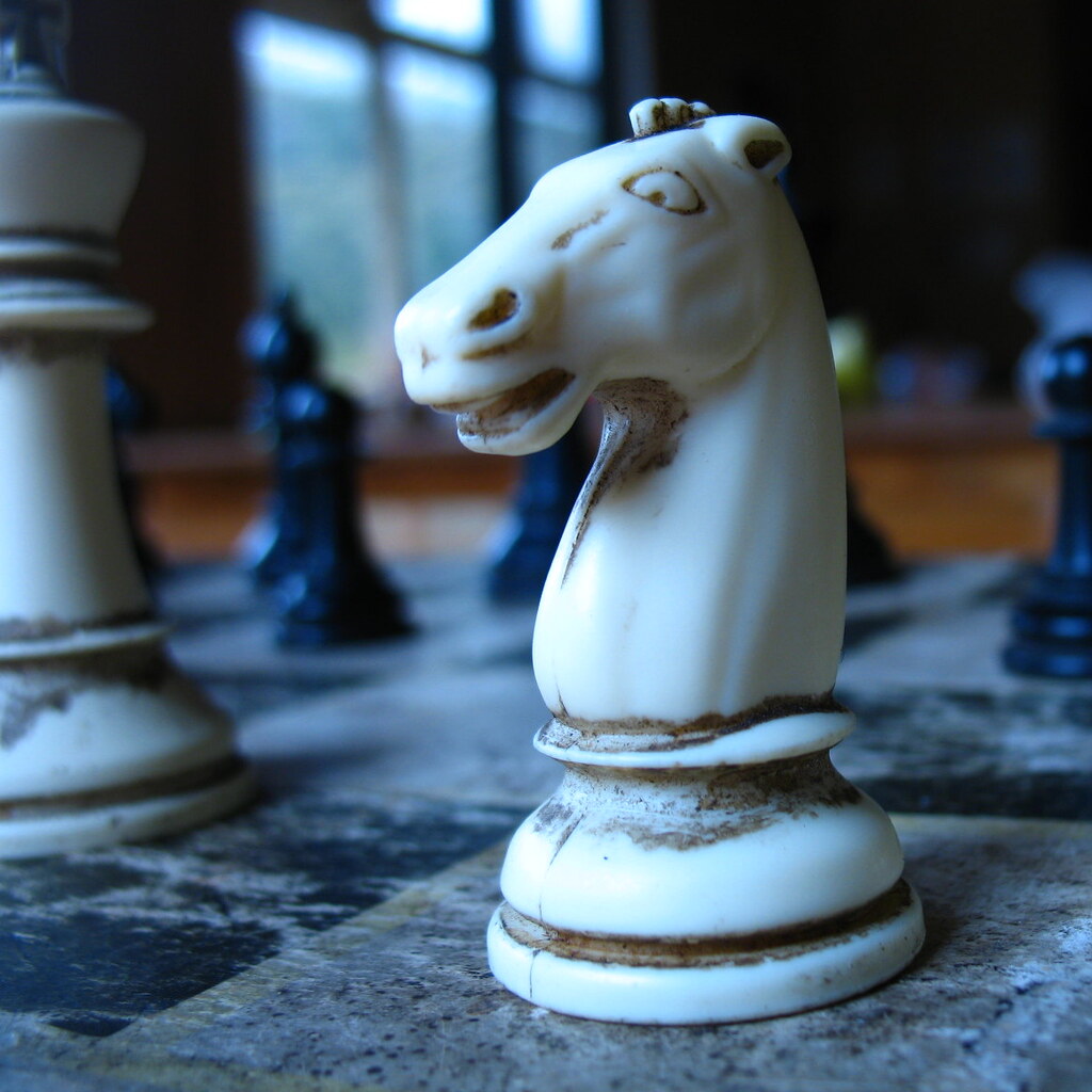 Photo of a knight chess piece