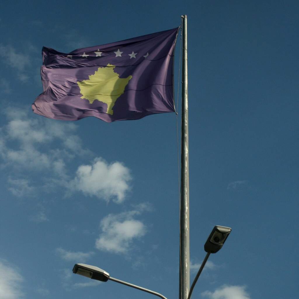 Photo of the Kosovo flag