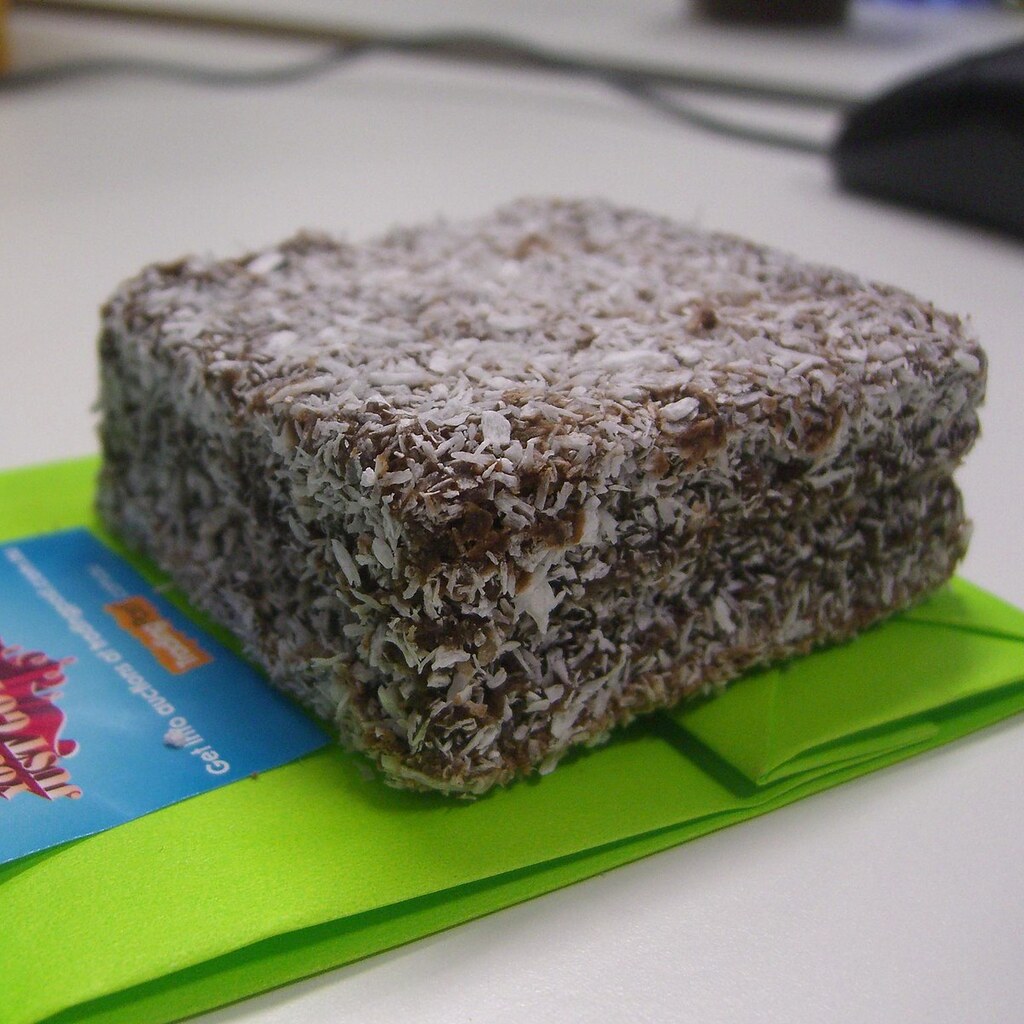 Photo of a lamington