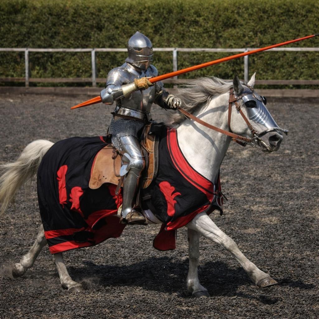 Photo of a knight wielding a lance