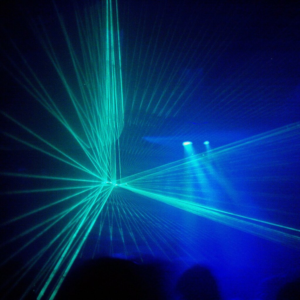 Photo of a laser light display