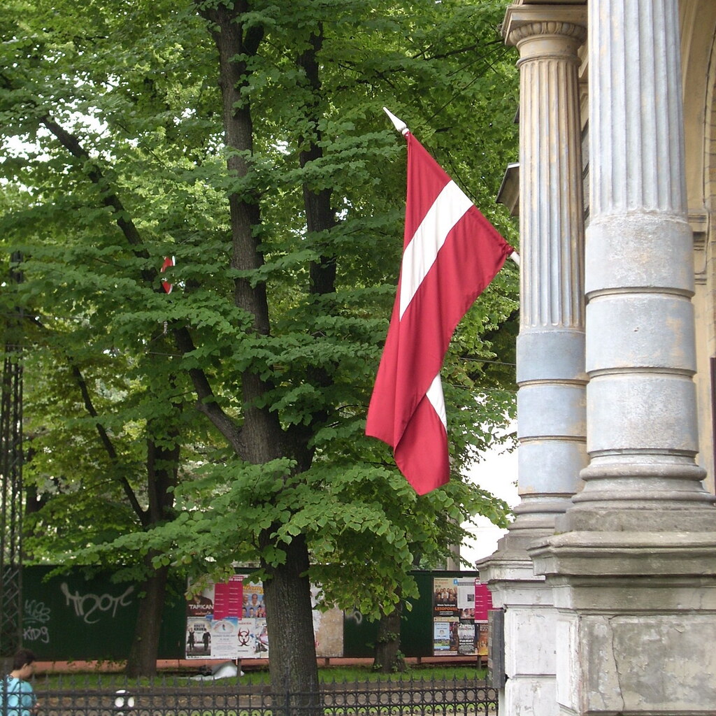 Photo of the Latvian flag