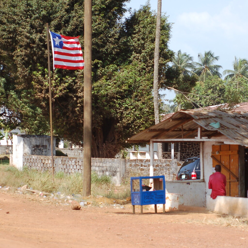 Photo of the Liberian flag