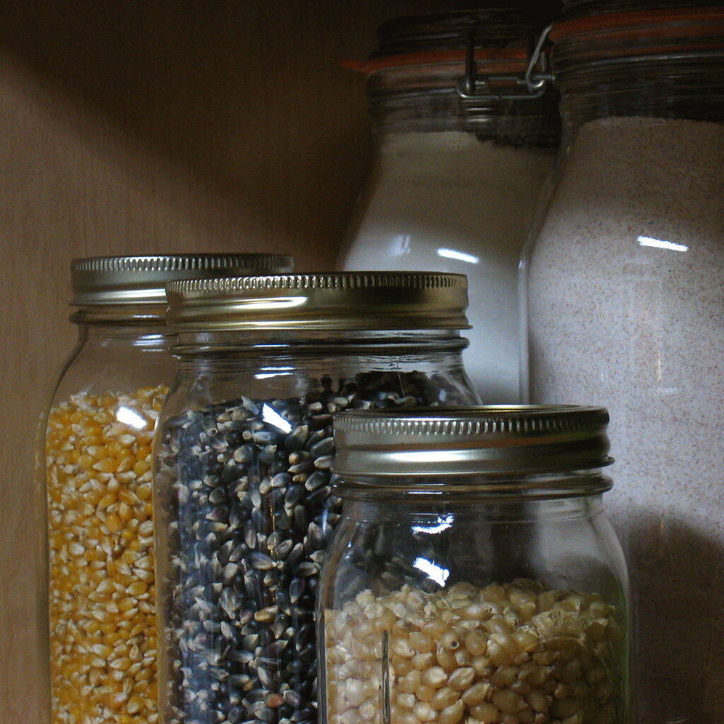 Photo of some jars with lids