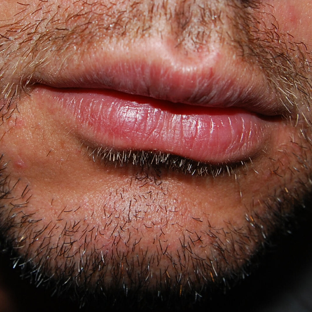 Photo of a man's lips