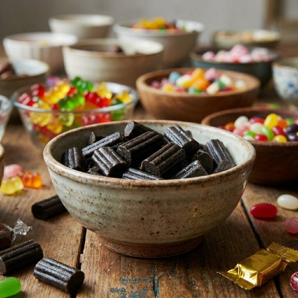 Generated image of liquorice candy