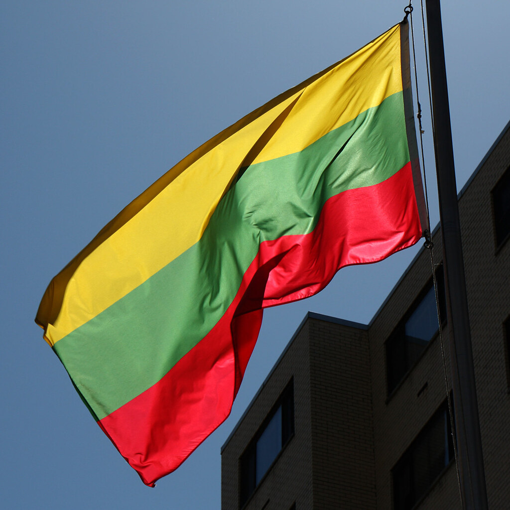 Photo of the Lithuanian flag
