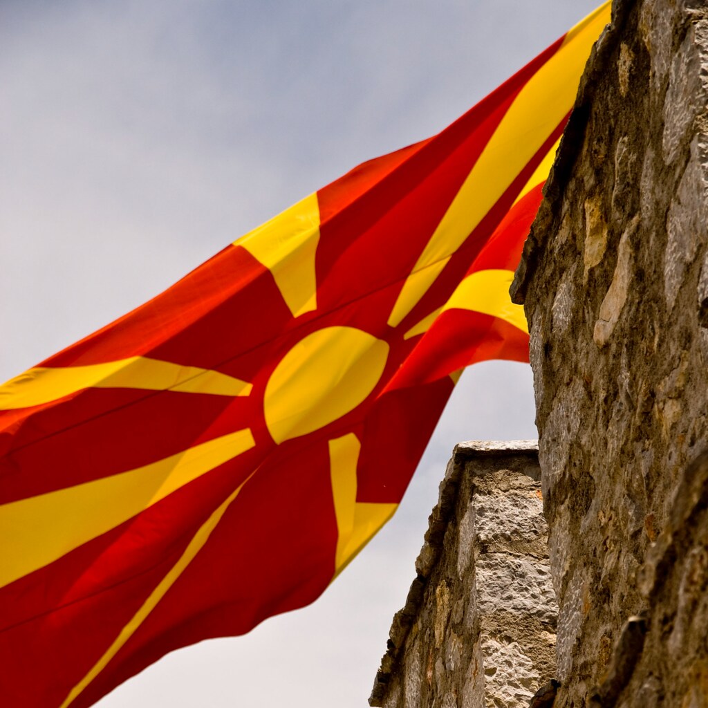 Photo of the Macedonian flag
