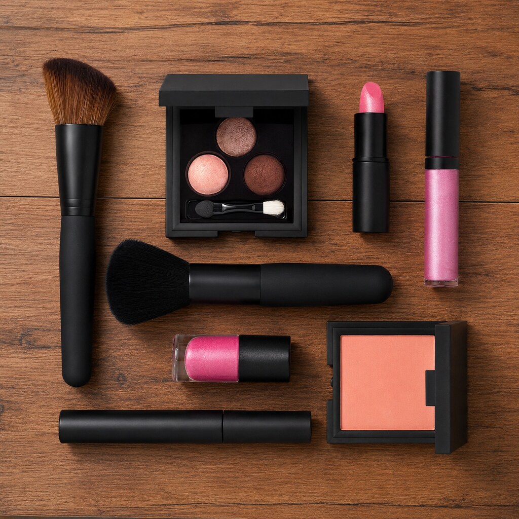 Altered photo of makeup