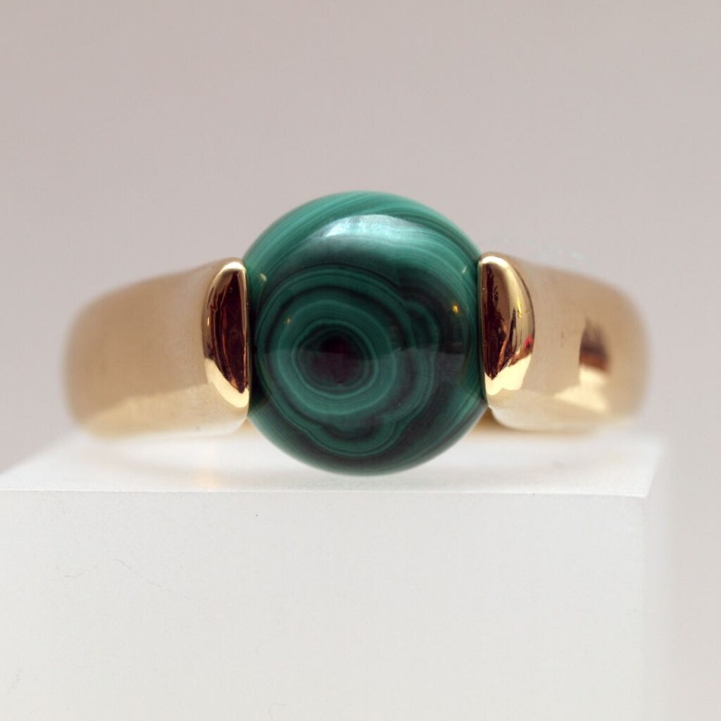 Photo of a malachite ring