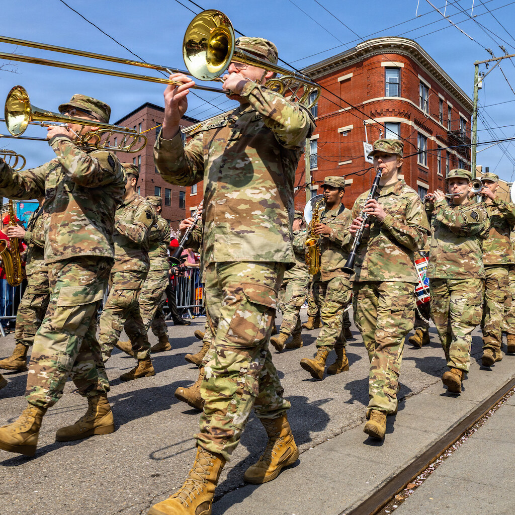 Photo of soldiers marching