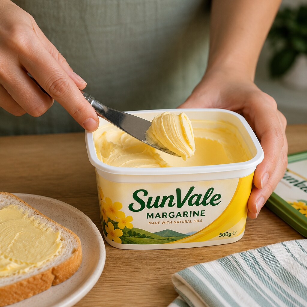 Generated image of a tub of margarine