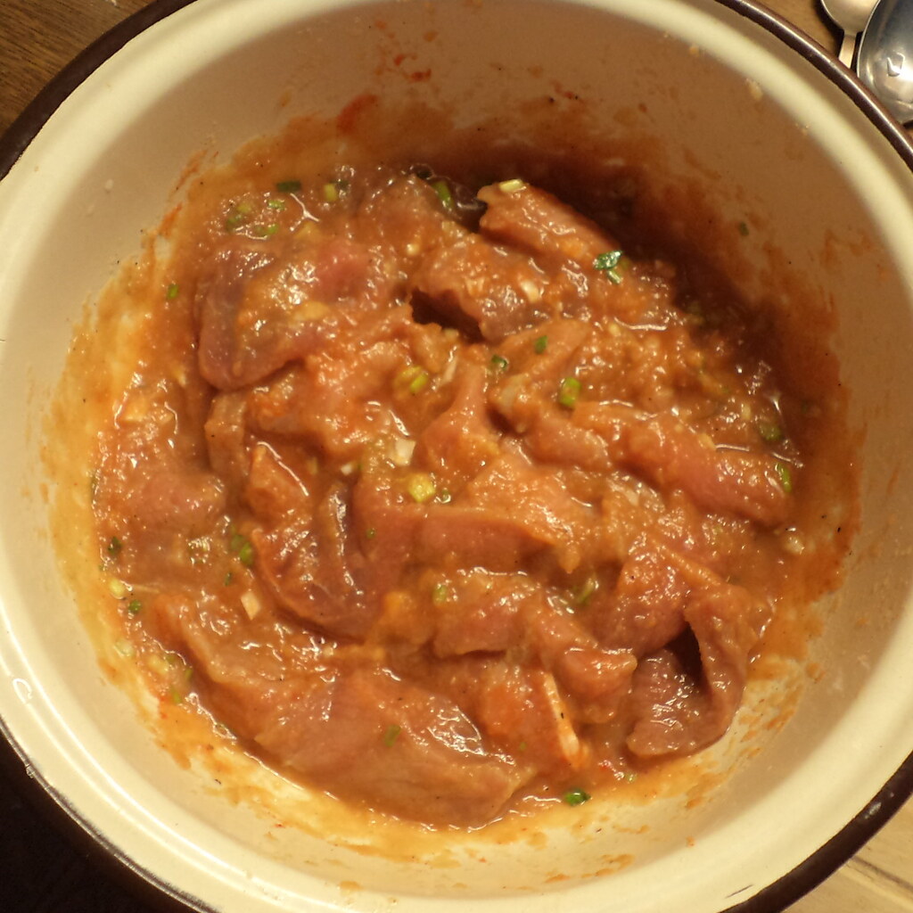 Photo of meat marinating