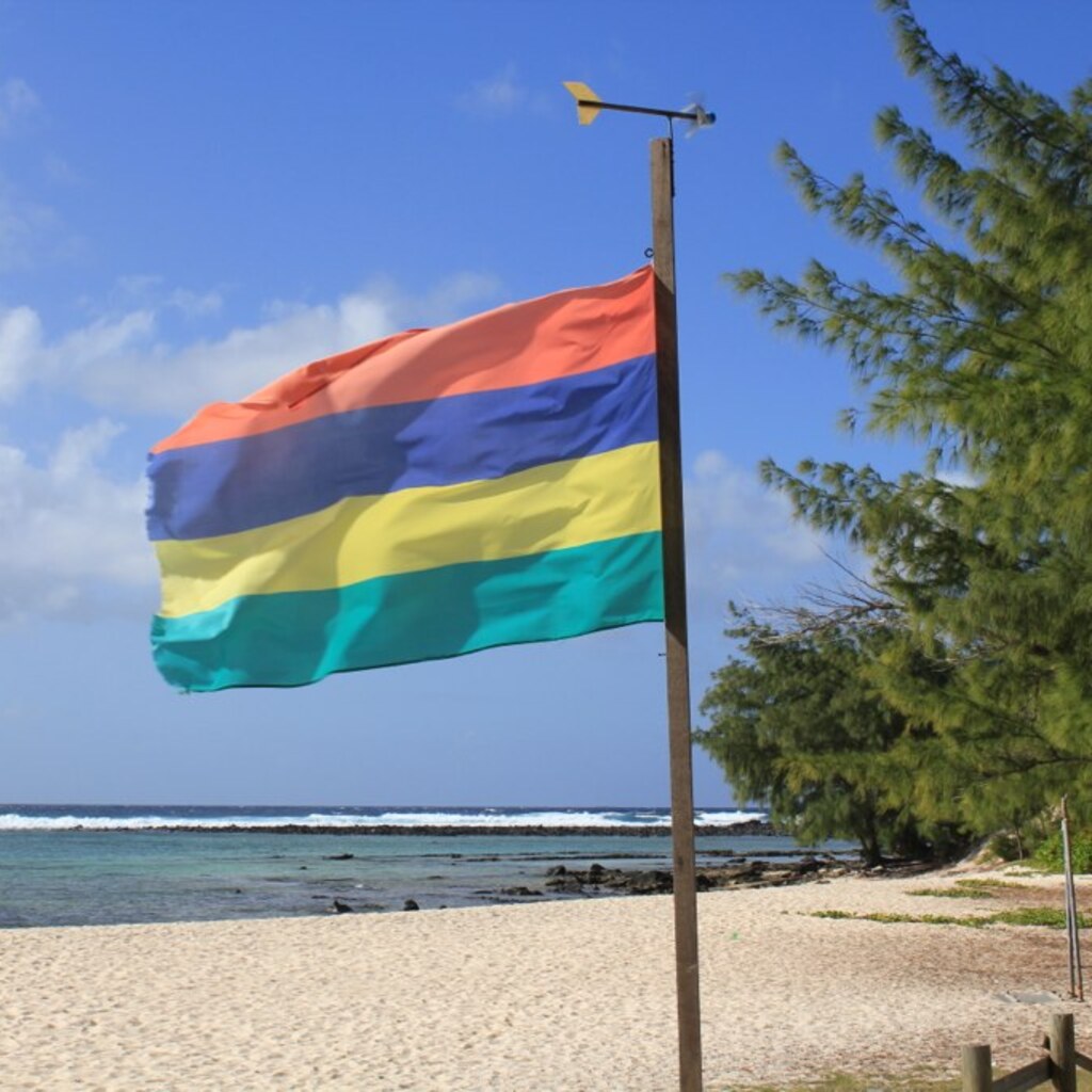Photo of the Mauritius flag