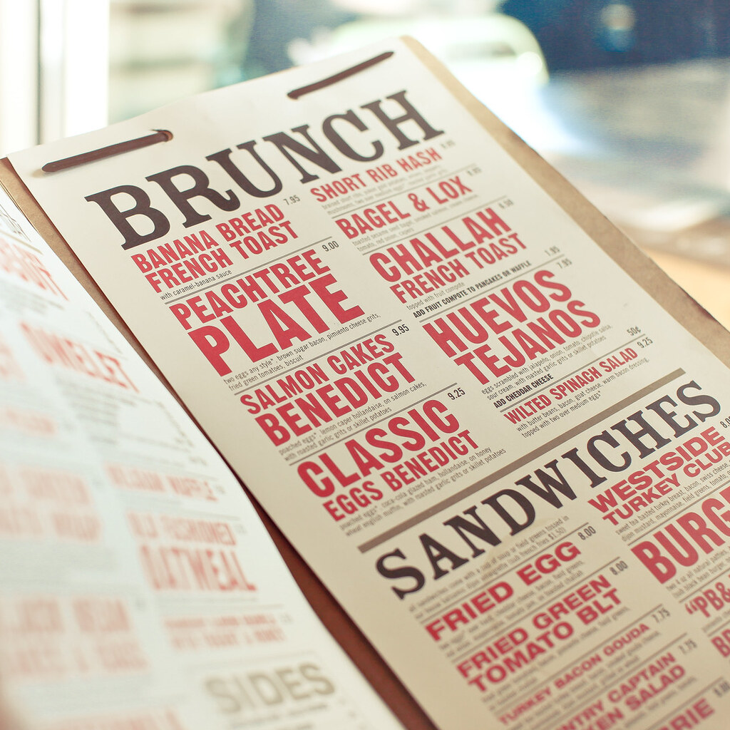 A menu.