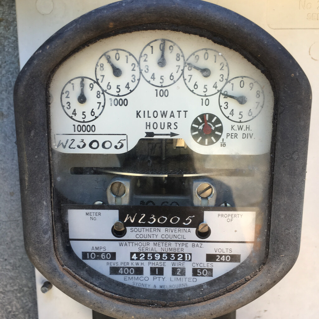 Photo of an electricity meter