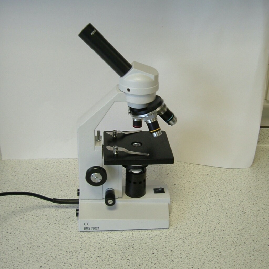 Photo of a microscope