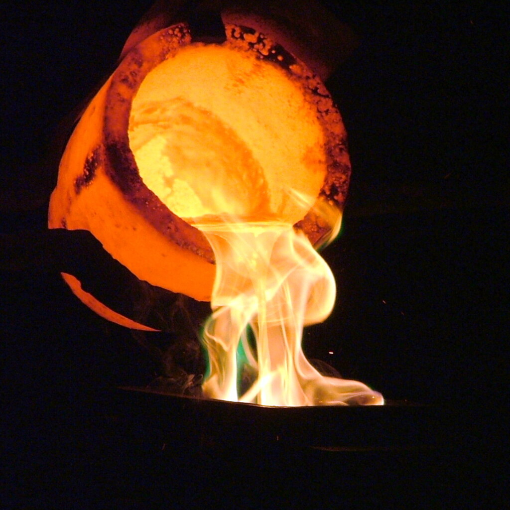Photo of molten gold