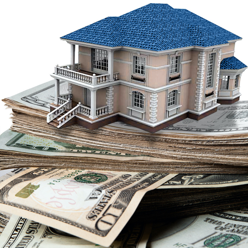 Photo of a house and money