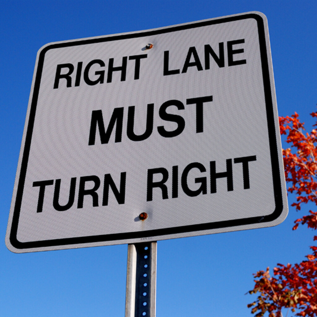 Photo of a sign that says must