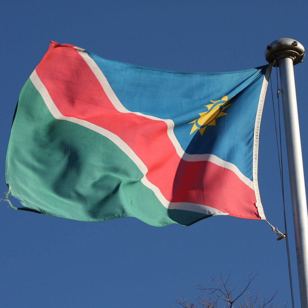 Photo of the Namibian flag