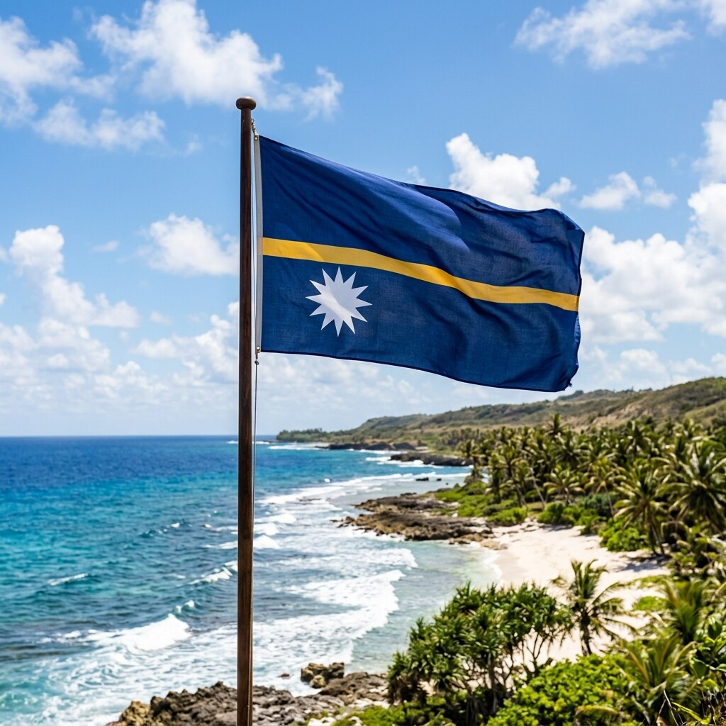 Generated image of the Nauru flag