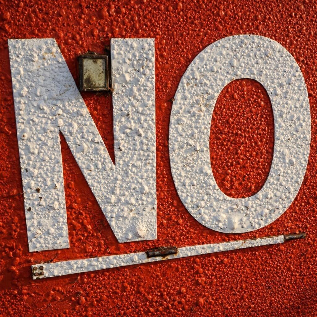 Photo of a sign that says no