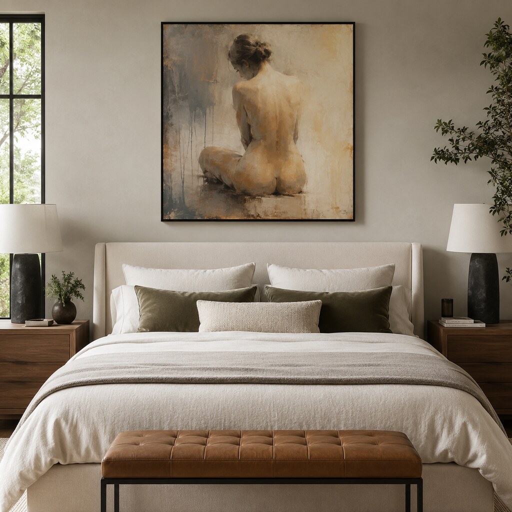 Generated image of a nude woman in a painting