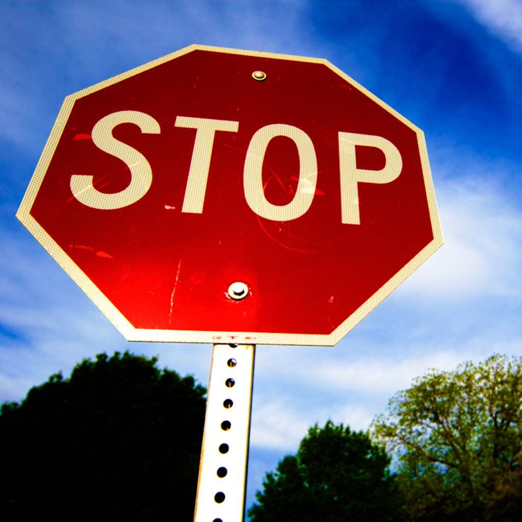 Photo of a stop sign.