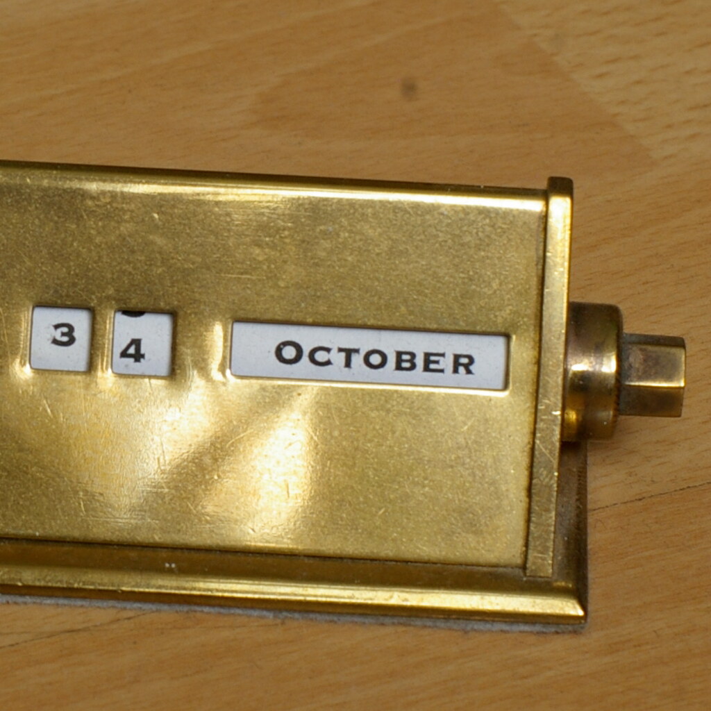 Photo of a calendar that says October