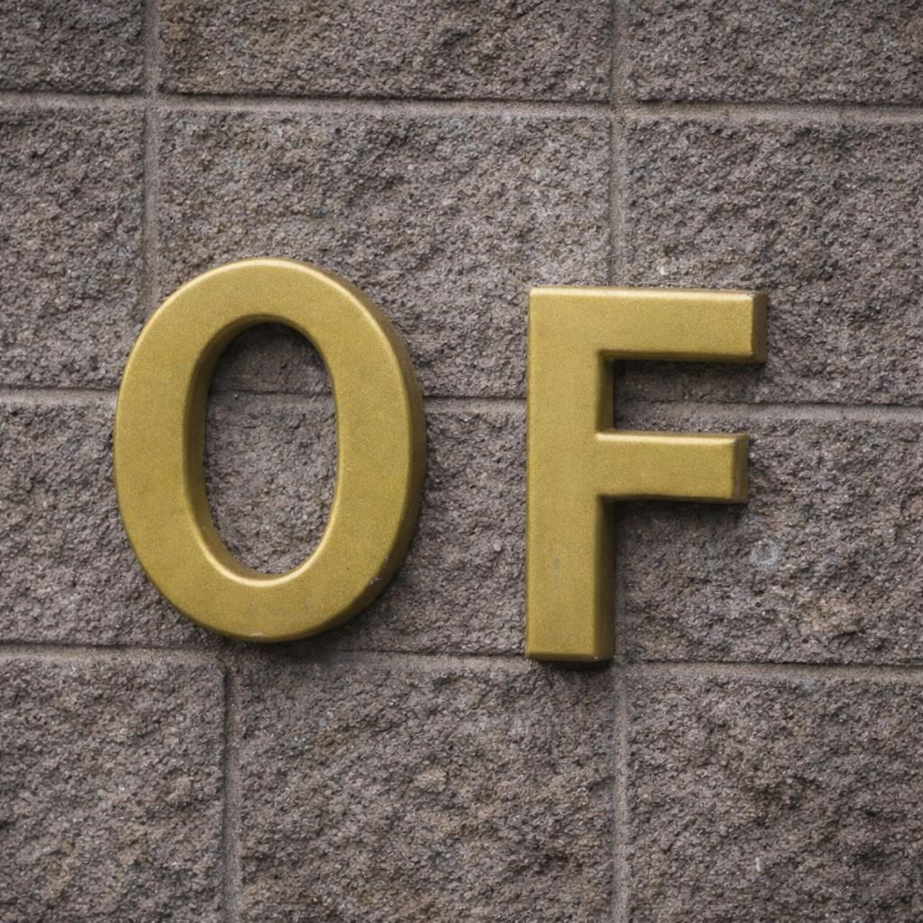 Photo of a sign that says of