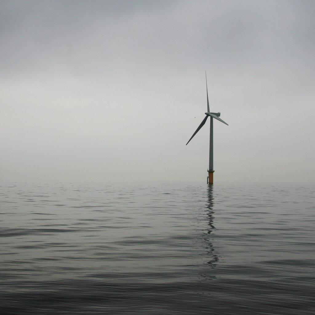 Photo of an offshore wind turbine