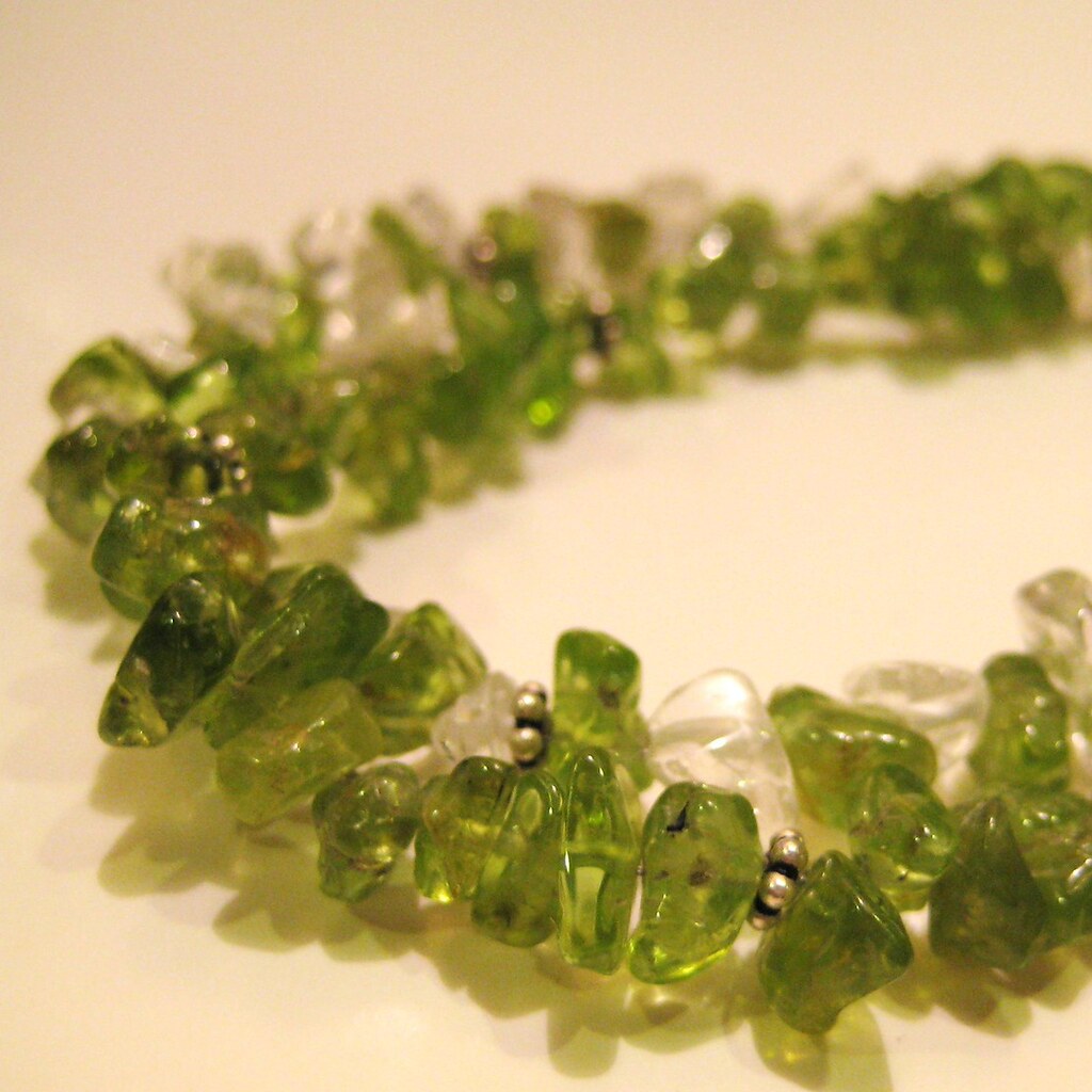 Photo of an olivine necklace