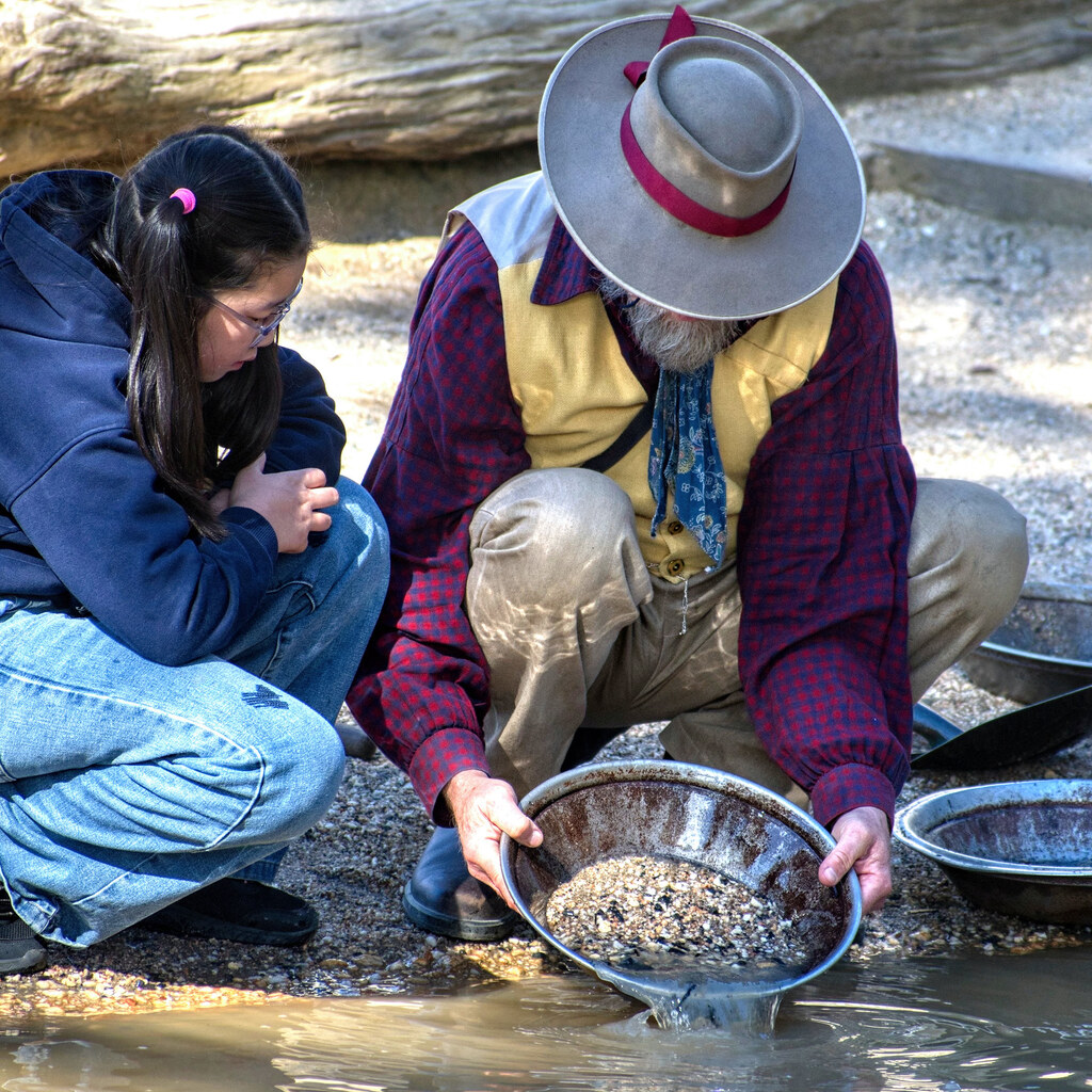 Photo of someone panning for gold