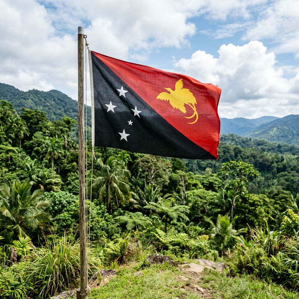 Generated image of the Papua New Guinea flag