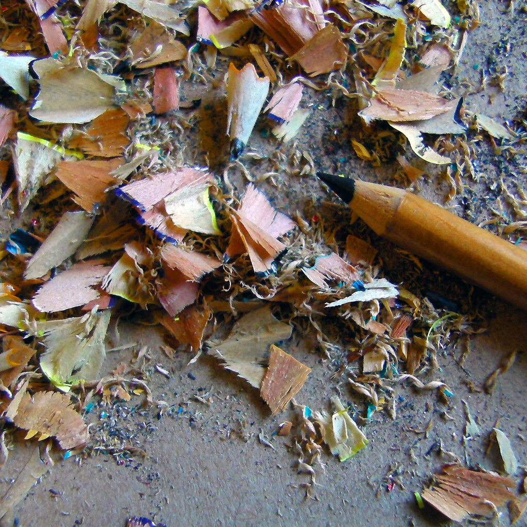 Photo of pencil shavings