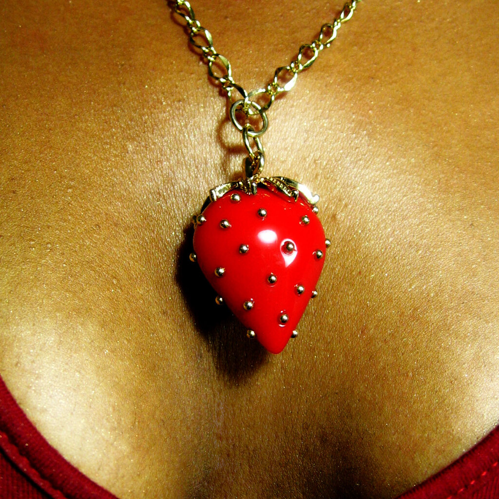 Photo of a strawberry pendant