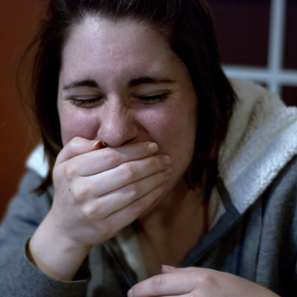 Photo of someone coughing