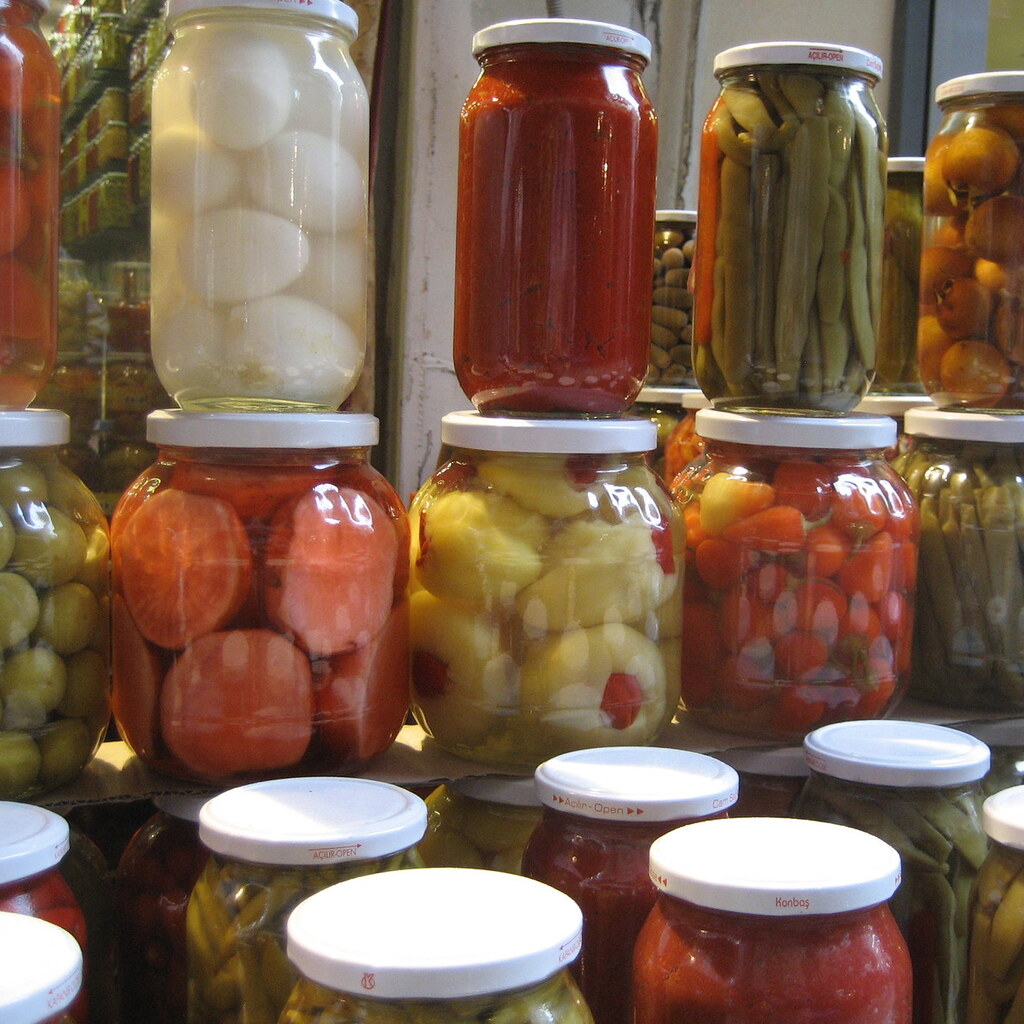 Photo of jars of pickled vegetables