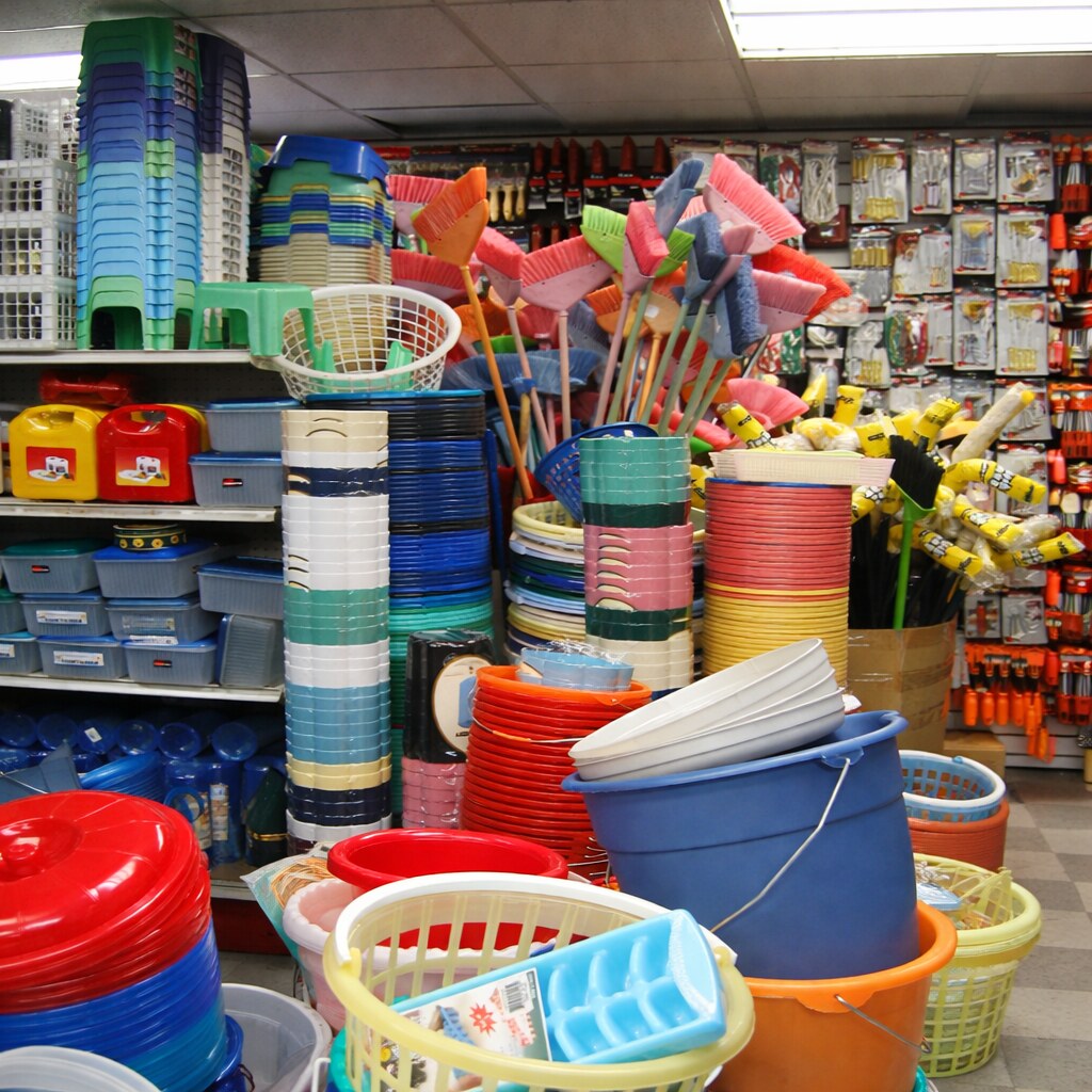 Photo of a shop full of plastic items