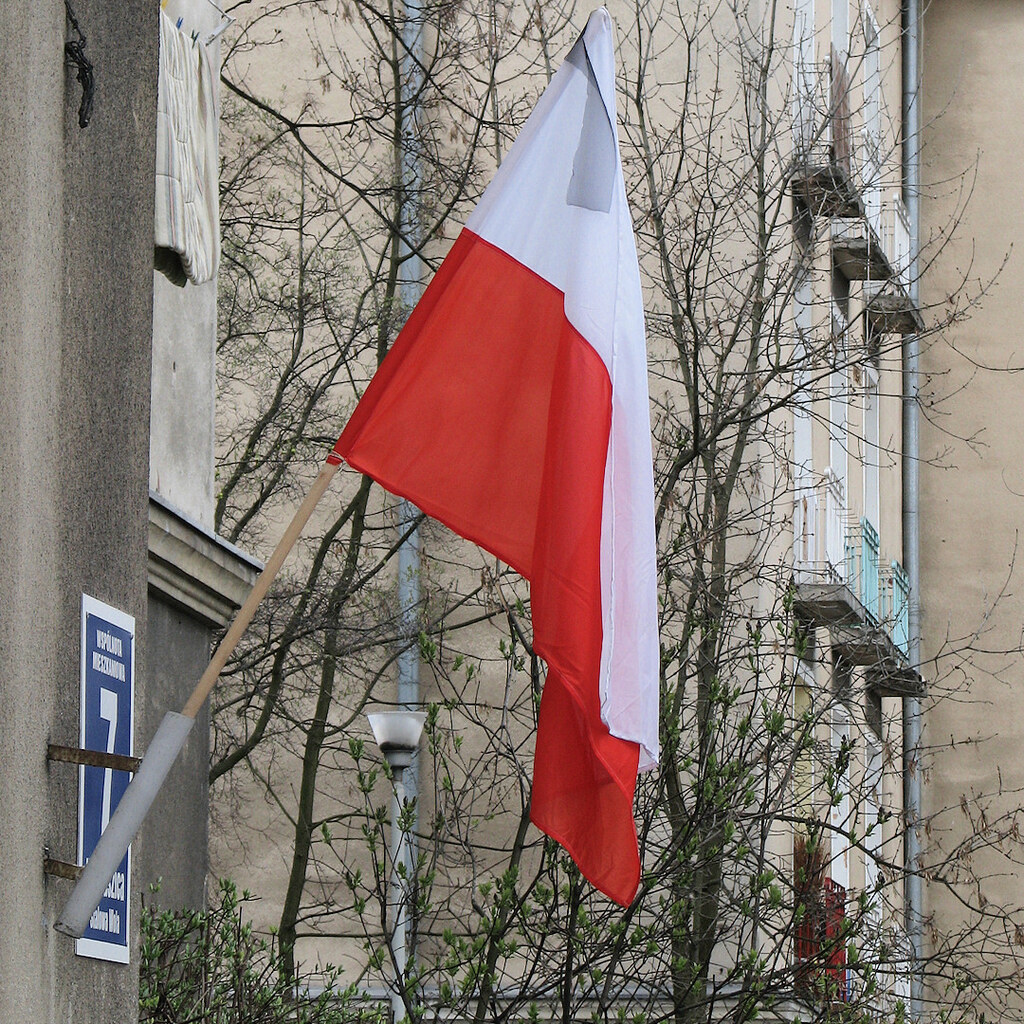Photo of a Polish flag