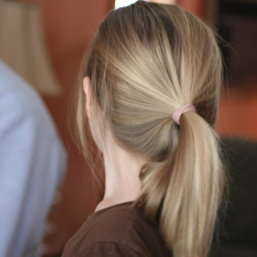 Photo of a girl with a ponytail