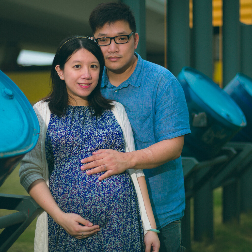 Photo of a pregnant woman and her husband