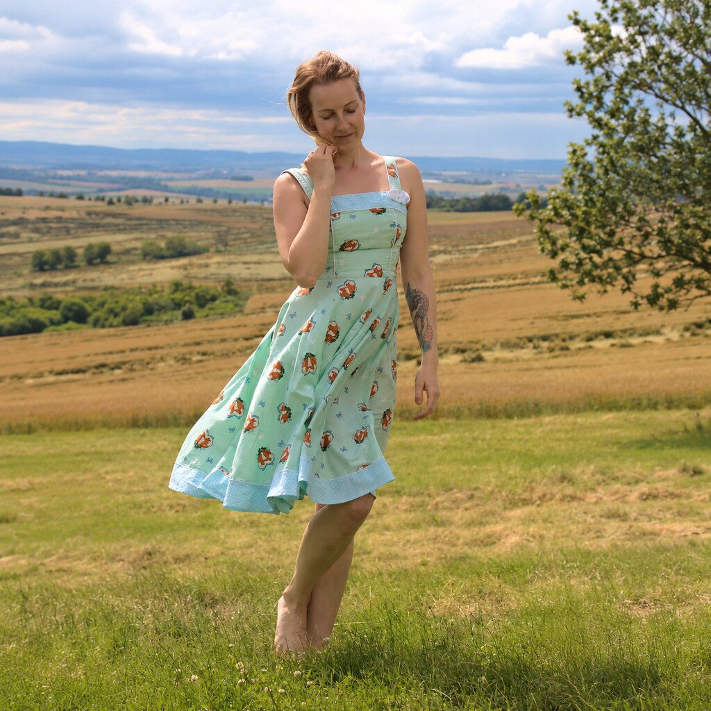 Photo of a woman in a pretty dress