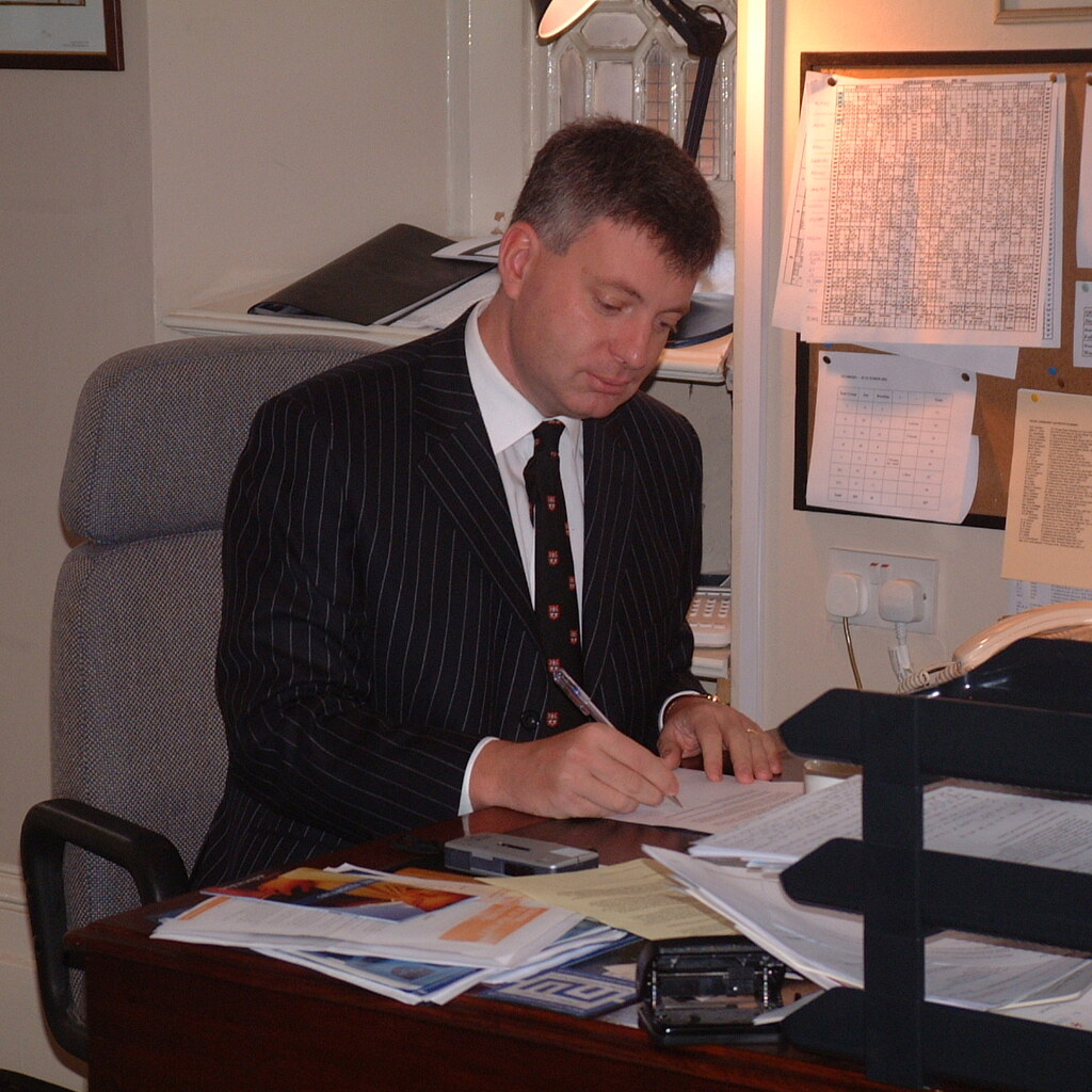 Photo of a principal in an office