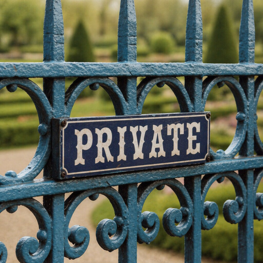 Photo of a sign that says private