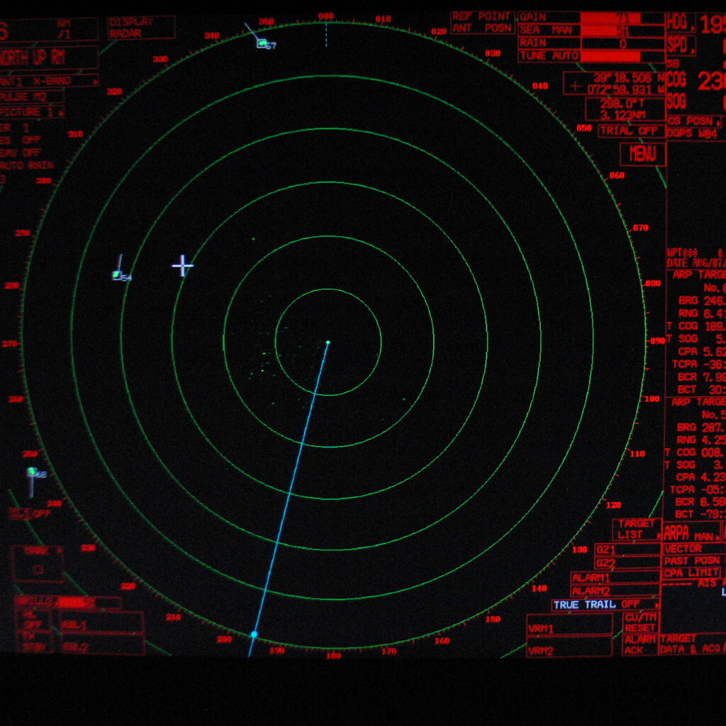 Photo of a radar screen