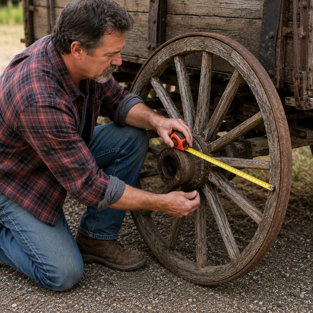 Generated image of someone measuring a wheel
